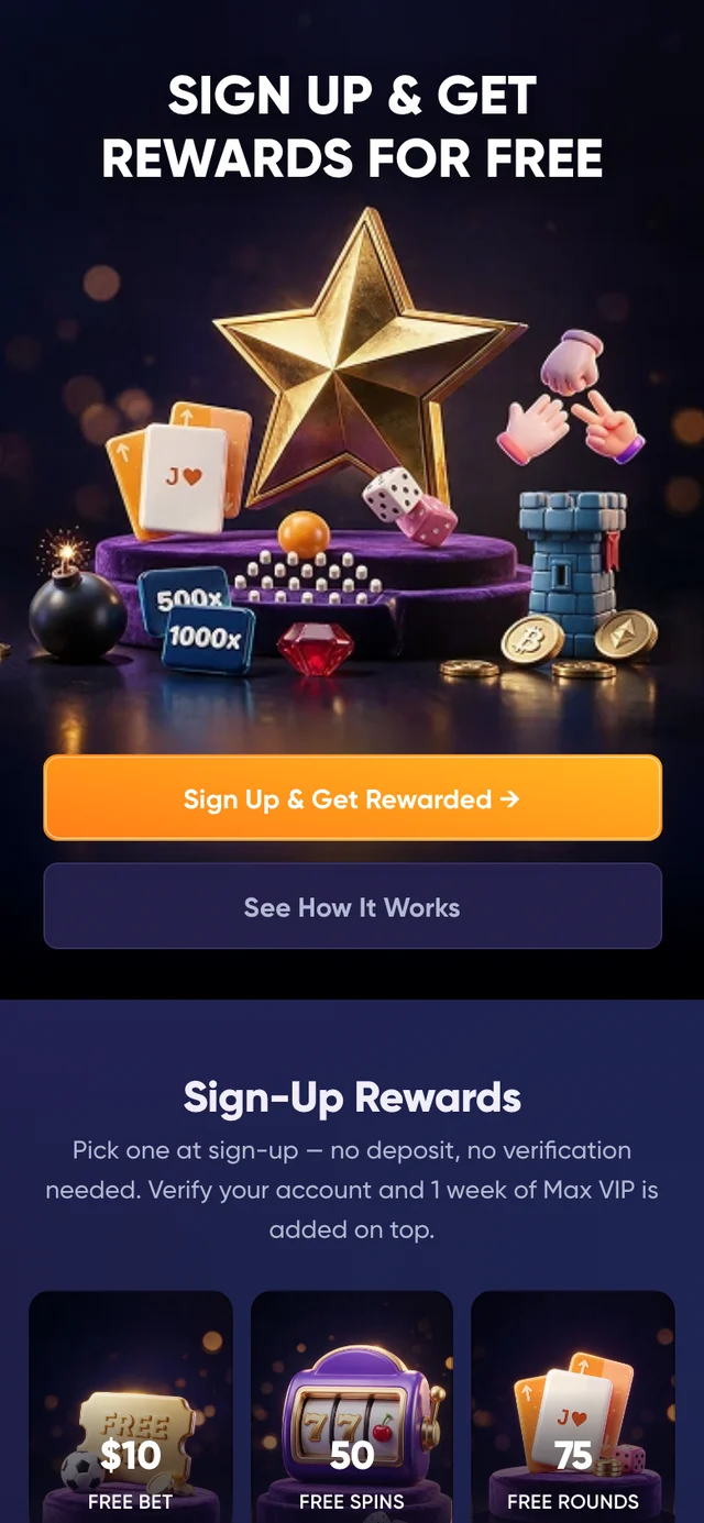MYBC sign-up landing page — a gold star trophy scene above an orange call-to-action button